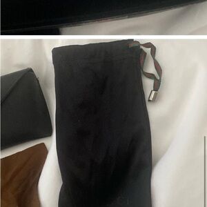 Gucci empty glasses case with Gucci eyeglass pouch and lens cleaner cloth